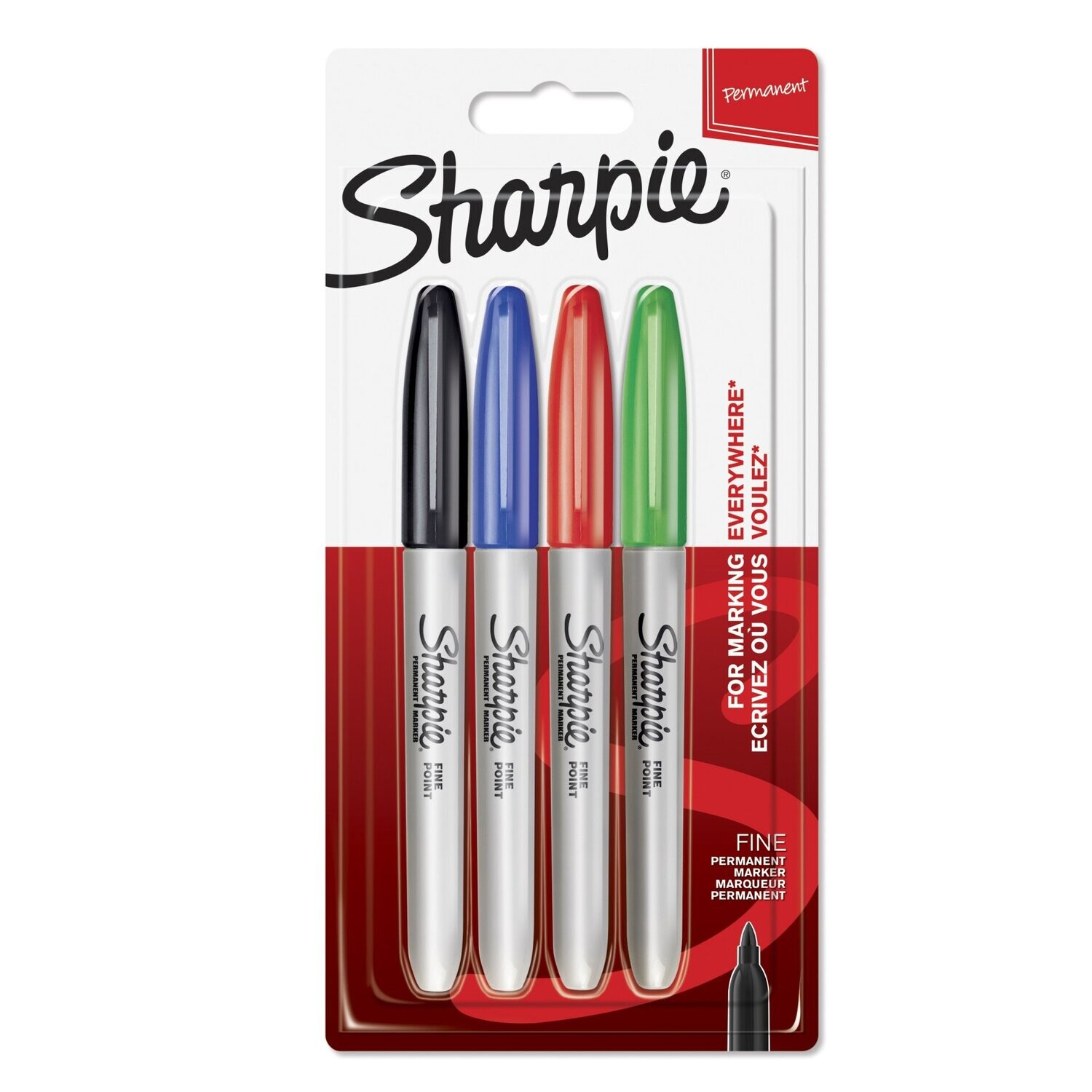 ROTULADORES SHARPIE COLORES ESTÁNDAR BLÍSTER 4
