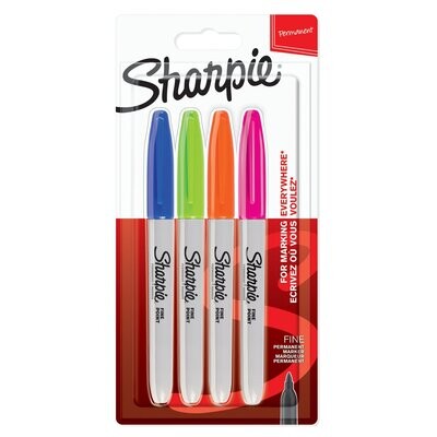 ROTULADORES SHARPIE COLORES FUN BLÍSTER 4