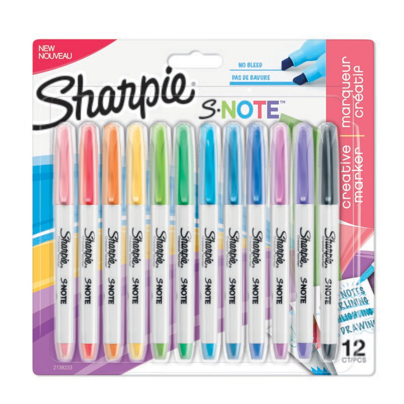 ROTULADORES SHARPIE SNOTE  BLÍSTER 12 COLORES