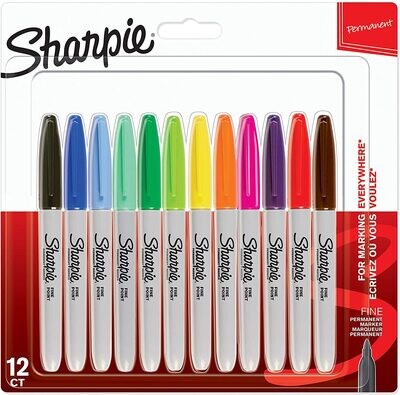 SHARPIE ROTULADORES PERMANENTES BLÍSTER 12