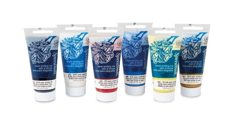 SPEEDBALL TINTA PARA XILOGRAFÍA COLORES BÁSICOS 75 ml