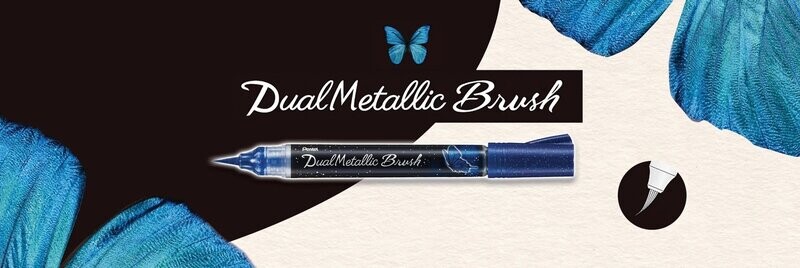 PENTEL DUAL METALLIC BRUSH ROTULADOR