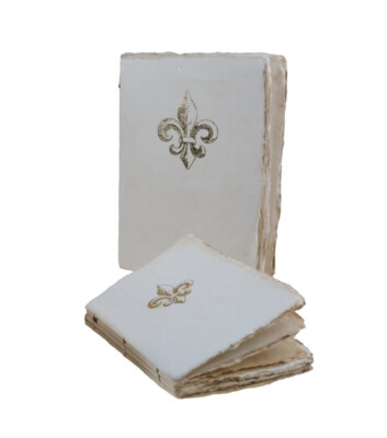 ÉPIGR'AM CUADERNO ARTESANAL FLOR DE LIS ORO A5