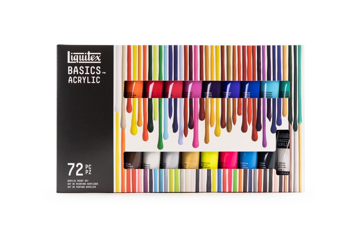 Marqueurs Acrylique Liquitex Pointe Fine - Set De 6 Couleurs Classiques (blanc, Jaune, Rouge, Vert, Bleu, Noir) - Permanent Et Résistant à La Lumière