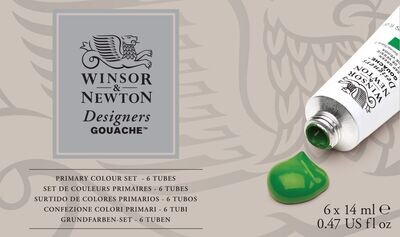 WINSOR & NEWTON DESIGNERS GOUACHE SET 6X14ml
