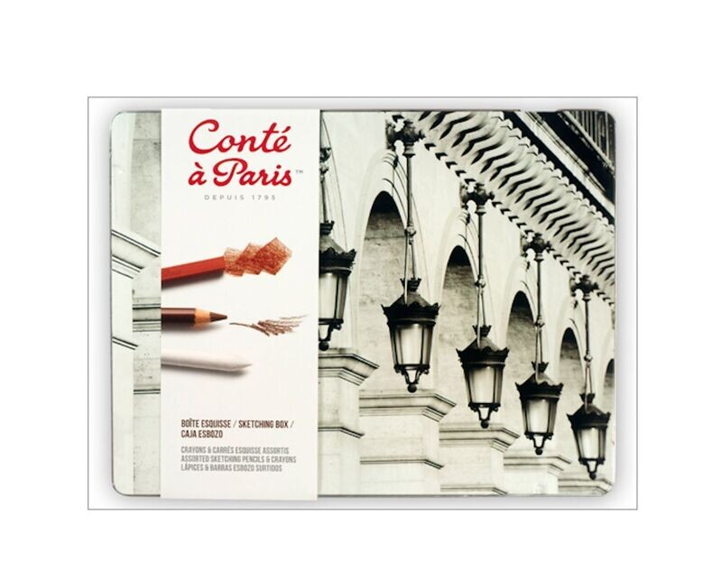 CONTÉ À PARIS CAJA METAL ESBOZO