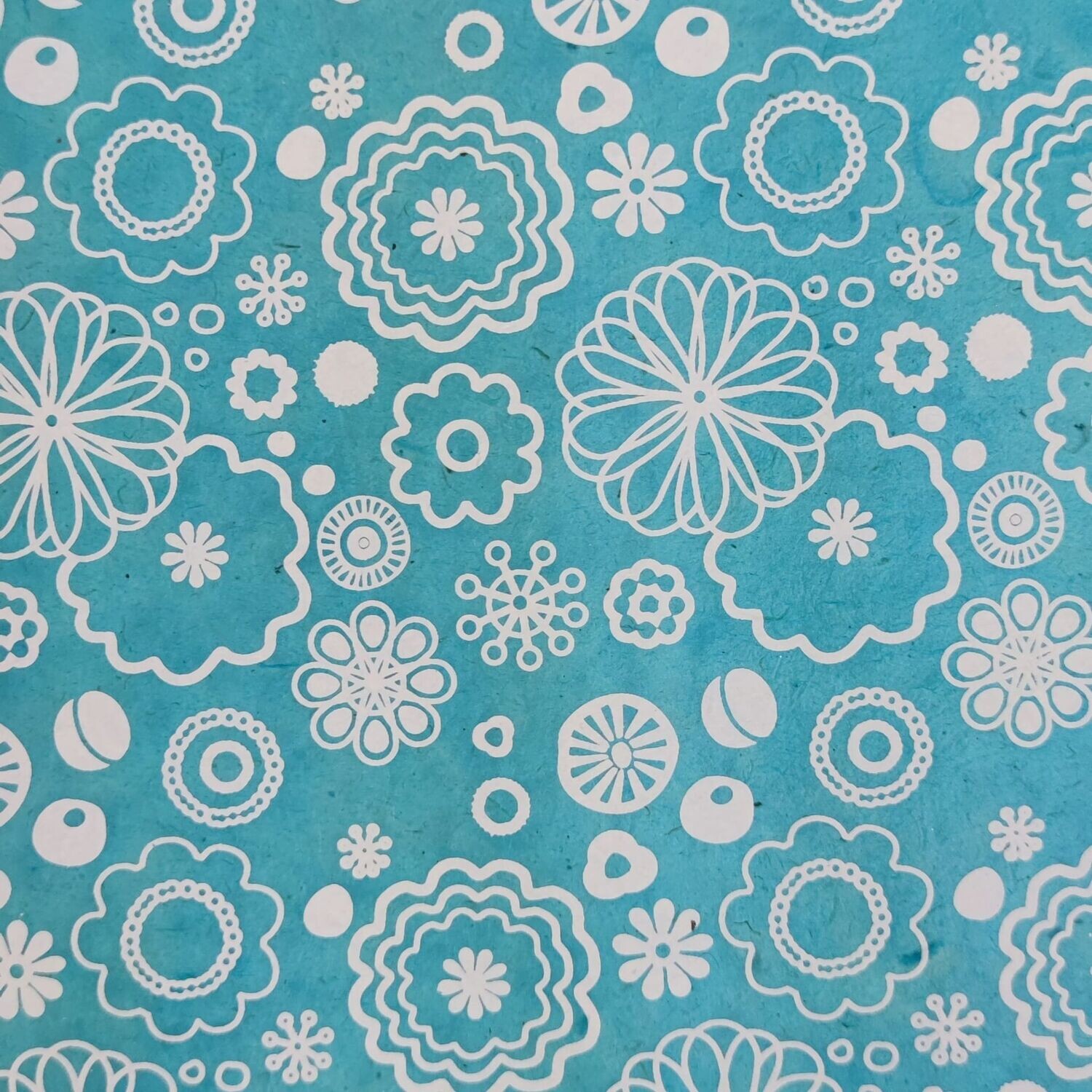 LOKTA PAPEL DECORADO FLOWER POWER BL