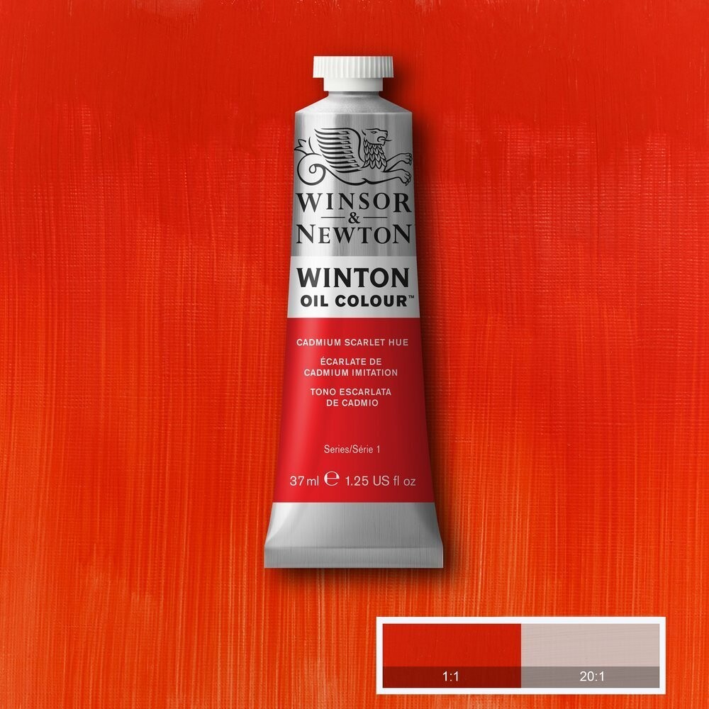 WINSOR & NEWTON ÓLEO WINTON 107 TONO ESCARLATA DE CADMIO