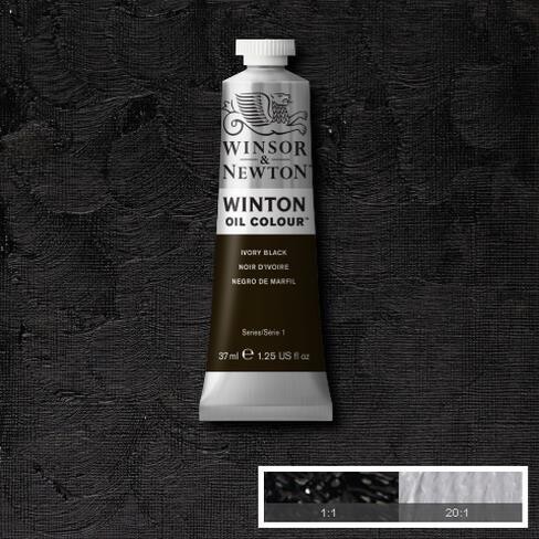 WINSOR & NEWTON ÓLEO WINTON 331 NEGRO DE MARFIL