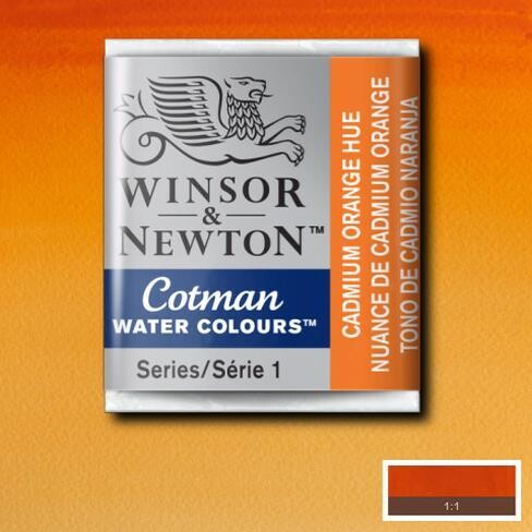 WINSOR & NEWTON COTMAN ACUARELA 090 TONO DE CADMIO NARANJA