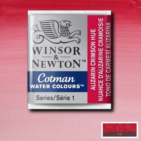 WINSOR & NEWTON COTMAN ACUARELA 003 TONO DE CARMESÍ ALIZARINA