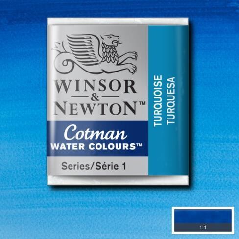 WINSOR & NEWTON COTMAN ACUARELA 654 TURQUESA