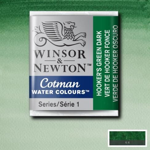 WINSOR & NEWTON COTMAN ACUARELA 312 VERDE DE HOOKER OSCURO