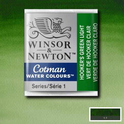 WINSOR & NEWTON COTMAN ACUARELA 314 VERDE DE HOOKER CLARO