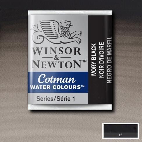 WINSOR & NEWTON COTMAN ACUARELA 331 NEGRO DE MARFIL