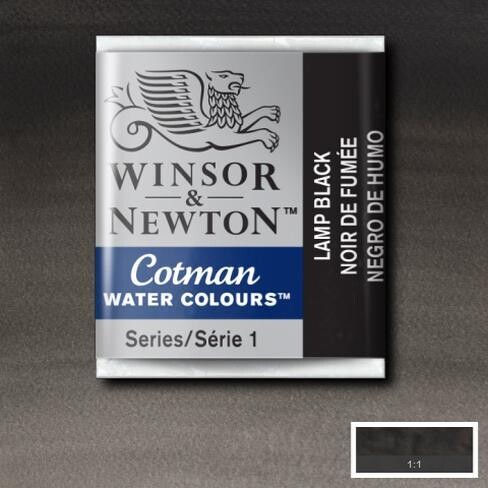 WINSOR & NEWTON COTMAN ACUARELA 337 NEGRO DE HUMO