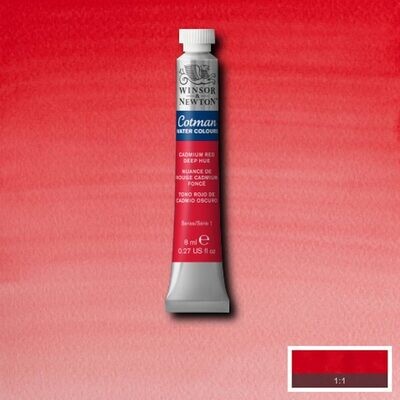 WINSOR & NEWTON COTMAN ACUARELA 098  TONO ROJO DE CADMIO OSCURO