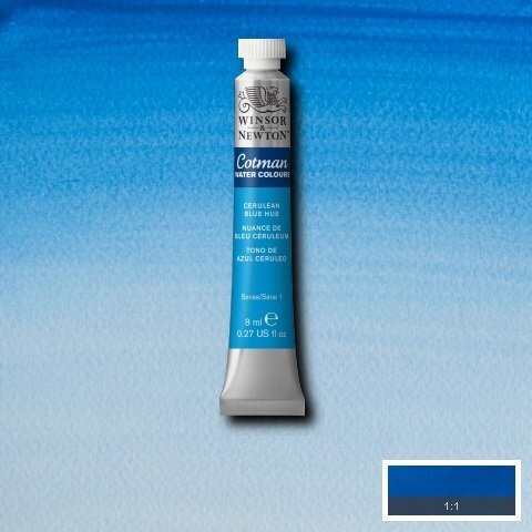 WINSOR & NEWTON COTMAN ACUARELA 139 TONO AZUL CERÚLEO