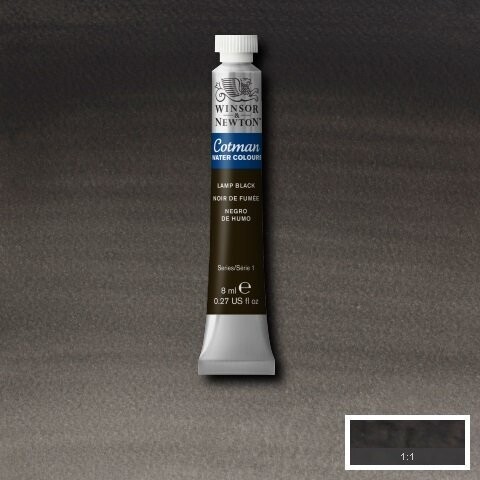 WINSOR & NEWTON COTMAN ACUARELA 337 NEGRO DE HUMO