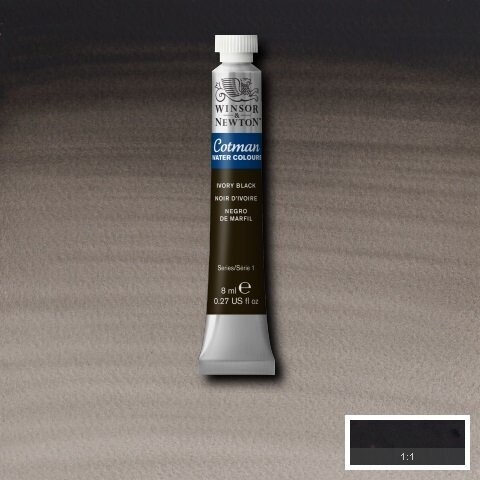 WINSOR & NEWTON COTMAN ACUARELA NEGRO DE MARFIL