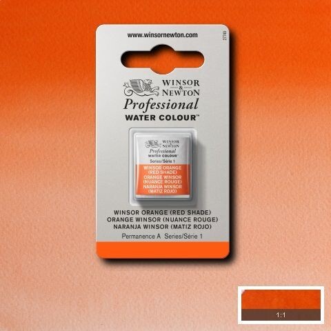 WINSOR & NEWTON ACUARELA PROFESIONAL 723 NARANJA WINSOR MATIZ ROJO