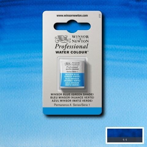 WINSOR & NEWTON ACUARELA PROFESIONAL 707 AZUL WINSOR (MATIZ VERDE)