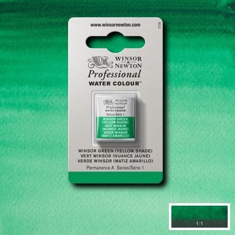WINSOR & NEWTON ACUARELA PROFESIONAL 721 VERDE WINSOR (MATIZ AMARILLO)