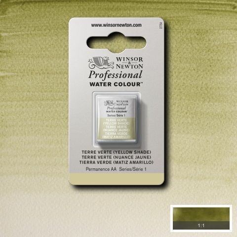 WINSOR & NEWTON ACUARELA PROFESIONAL 638 TIERRA VERDE (MATIZ AMARILLO)