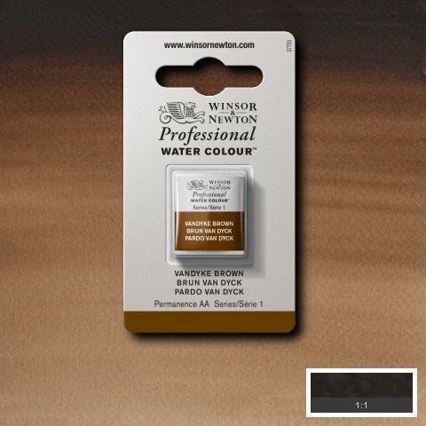 WINSOR & NEWTON ACUARELA PROFESIONAL 676 PARDO VAN DYCK