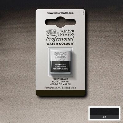 WINSOR & NEWTON ACUARELA PROFESIONAL 331 NEGRO DE MARFIL