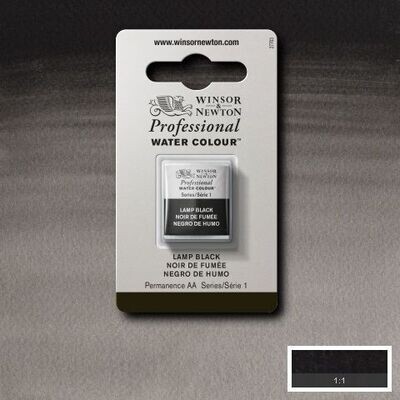 WINSOR & NEWTON ACUARELA PROFESIONAL 337 NEGRO DE HUMO