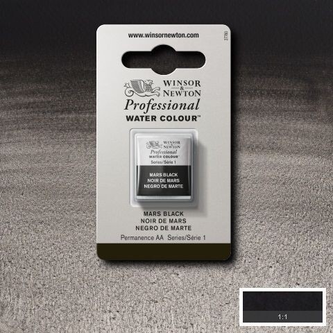 WINSOR & NEWTON ACUARELA PROFESIONAL 386 NEGRO DE MARTE