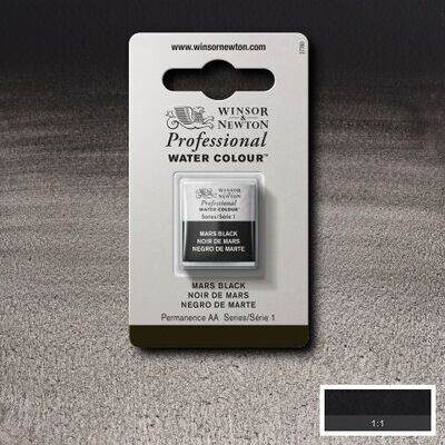 WINSOR & NEWTON ACUARELA PROFESIONAL 386 NEGRO DE MARTE