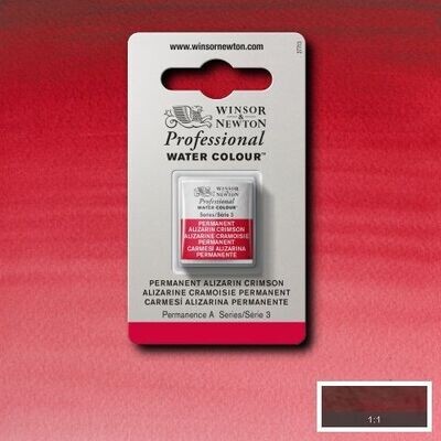 WINSOR & NEWTON ACUARELA PROFESIONAL 466 CARMESÍ ALIZARINA PERMANENTE