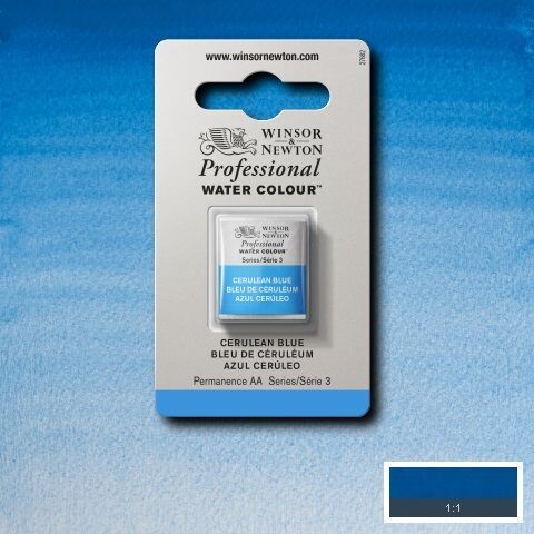 WINSOR & NEWTON ACUARELA PROFESIONAL 137 AZUL CERÚLEO