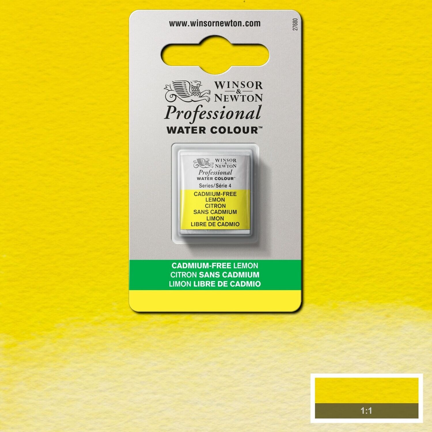WINSOR & NEWTON ACUARELA PROFESIONAL 898 LIMÓN LIBRE DE CADMIO