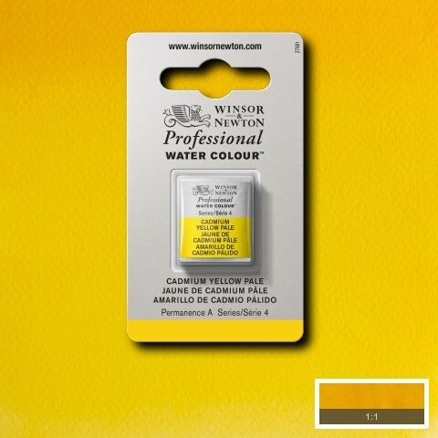 WINSOR & NEWTON ACUARELA PROFESIONAL 118 AMARILLO DE CADMIO PÁLIDO