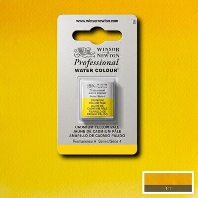 WINSOR & NEWTON ACUARELA PROFESIONAL 118 AMARILLO DE CADMIO PÁLIDO