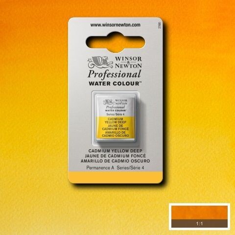 WINSOR & NEWTON ACUARELA PROFESIONAL 111 AMARILLO DE CADMIO OSCURO