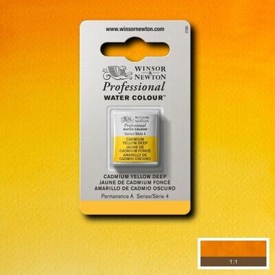 WINSOR & NEWTON ACUARELA PROFESIONAL 111 AMARILLO DE CADMIO OSCURO