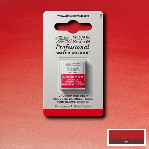 WINSOR & NEWTON ACUARELA PROFESIONAL 097 ROJO DE CADMIO OSCURO