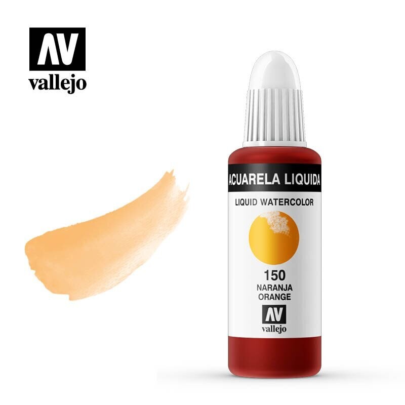 ACUARELA LÍQUIDA VALLEJO 150 NARANJA