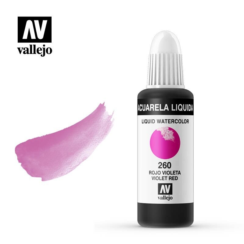 ACUARELA LÍQUIDA VALLEJO 260 ROJO VIOLETA