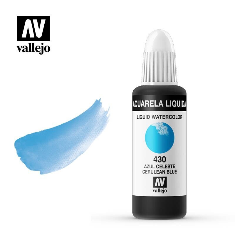 ACUARELA LÍQUIDA VALLEJO 430 AZUL CELESTE