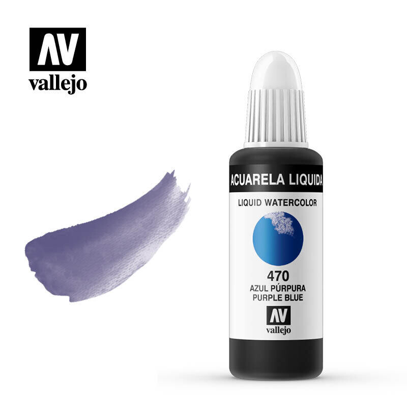 ACUARELA LÍQUIDA VALLEJO 470 AZUL PÚRPURA