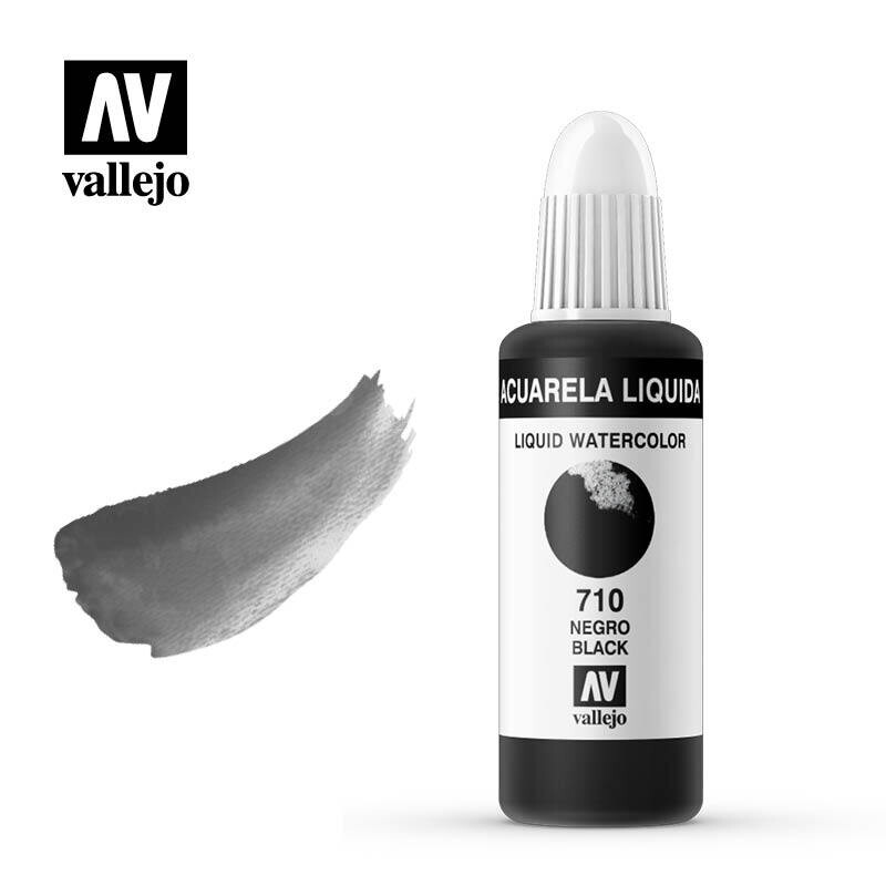 ACUARELA LÍQUIDA VALLEJO 710 NEGRO