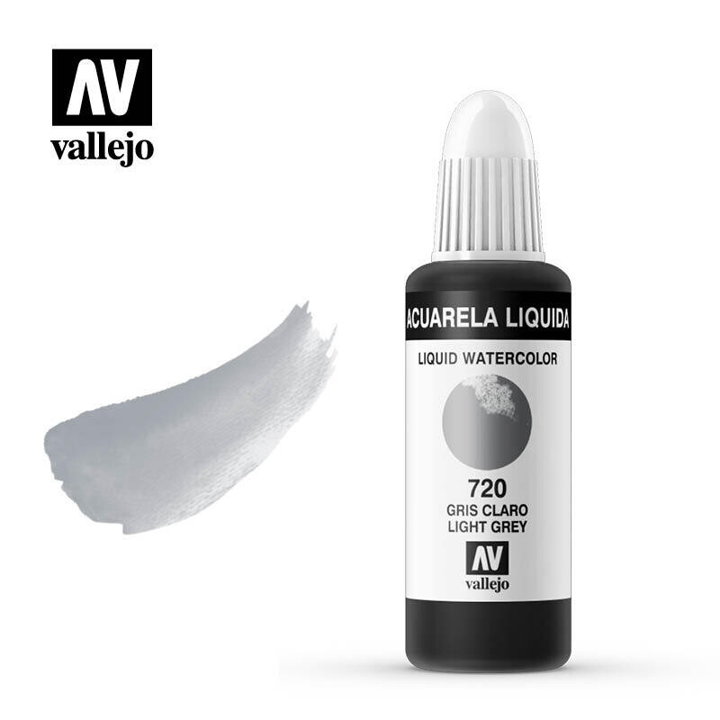 ACUARELA LÍQUIDA VALLEJO 720 GRIS CLARO