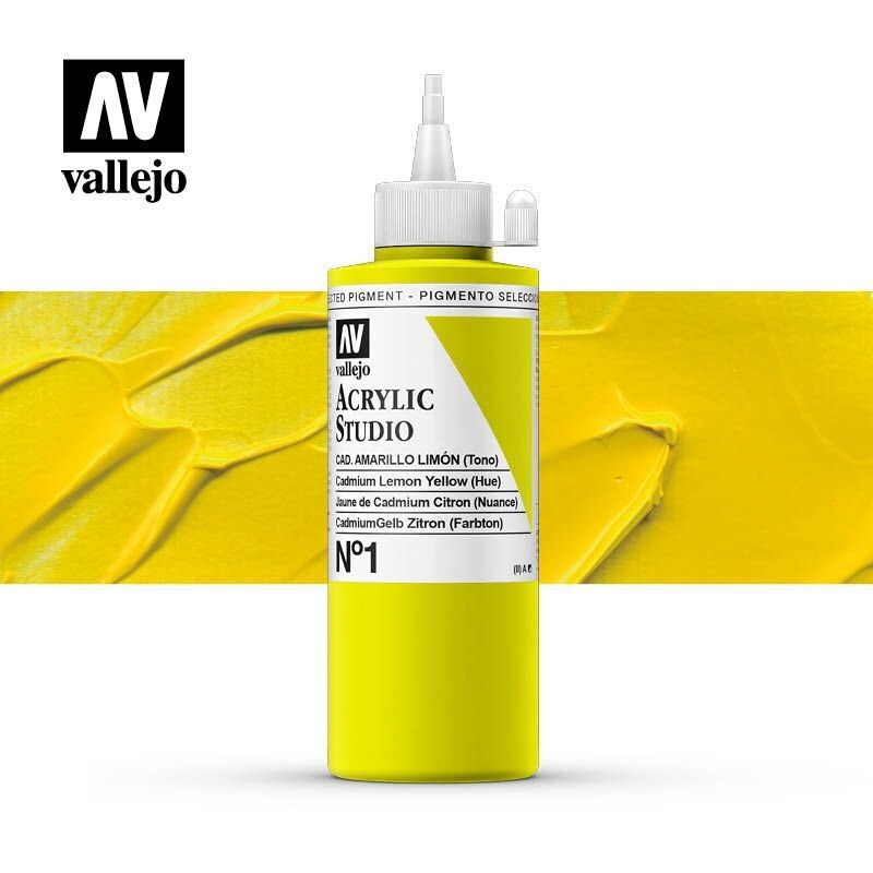 ACRÍLICO ESTUDIO VALLEJO 001  AMARILLO DE CADMIO LIMÓN (TONO)