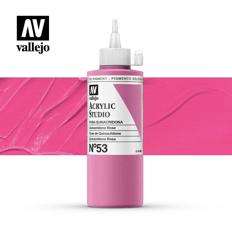 ACRÍLICO ESTUDIO VALLEJO 053 ROSA QUINACRIDONA