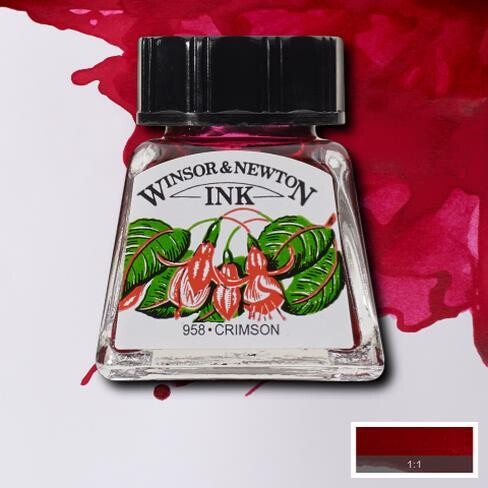 WINSOR & NEWTON TINTA CARMESÍ 203